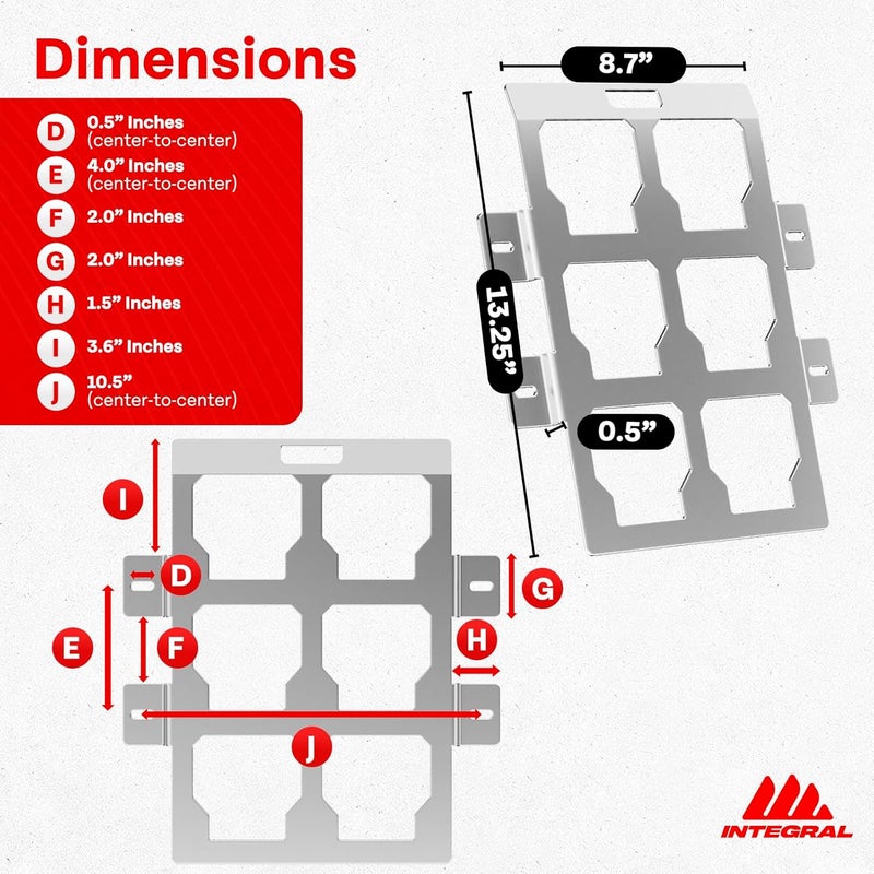 Integral Mounting Plate Compatible with Milwaukee Packout - Aluminum Base Plate for Packout (Half Plate), M006 - Image 3